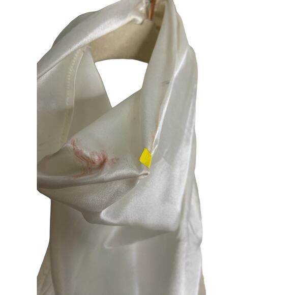 Amanda Uprichard Samba 100% Silk Gown Halter Bridal Formal Gala Wedding Prom S - Picture 9 of 12